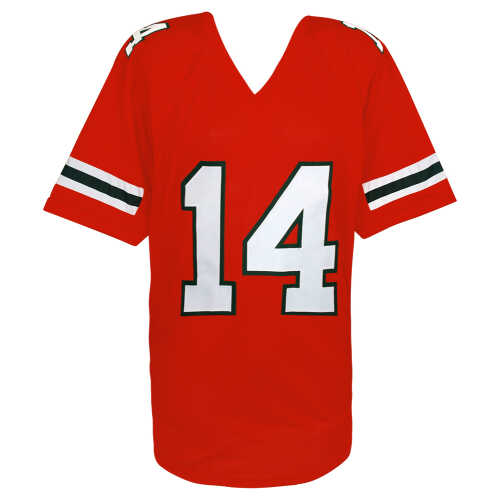 Vinny Testaverde Signed Orange Throwback Custom College Football Jersey - Image 3