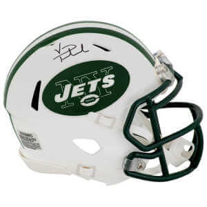 Vinny Testaverde Signed New York Jets White Throwback Riddell Speed Mini Helmet