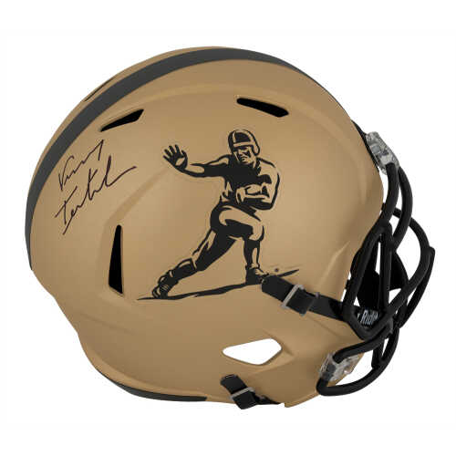 Vinny Testaverde Signed Heisman Trophy Logo Gold Riddell Full Size Speed Helmet