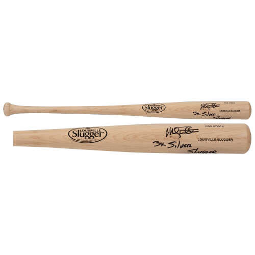 Mickey Tettleton Signed Louisville Slugger Blonde Baseball Bat w/3x Silver Slugger - Image 2
