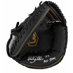 Mickey Tettleton Signed Franklin Black Baseball Catchers Glove w/2x All Star