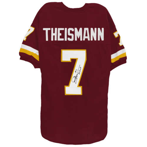 Joe Theismann Signed Red Throwback Custom Jersey w/83 MVP