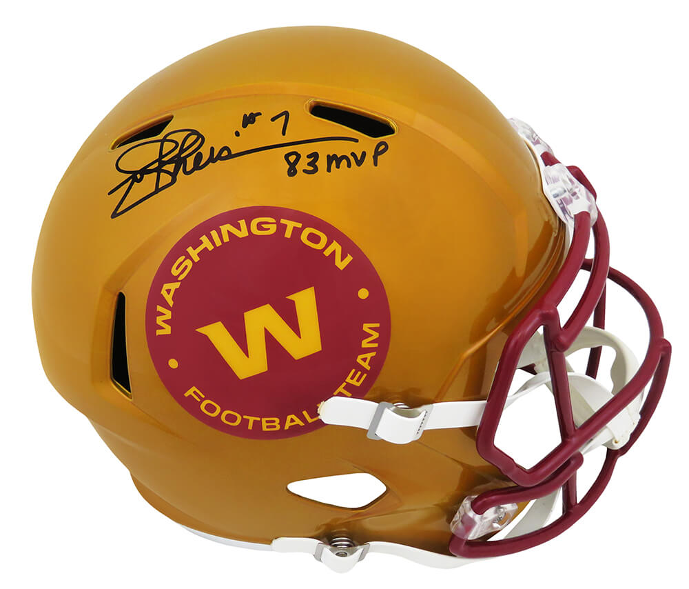 Joe Theismann Autographed Redskins Replica Helmet W/ 83 MVP