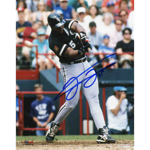 Frank Thomas Signed Chicago White Sox Action 8x10 Photo