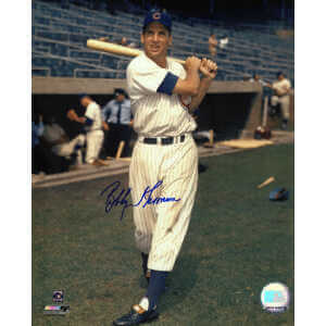 Bobby Thomson Signed Chicago Cubs Swinging Pose 8x10 Photo