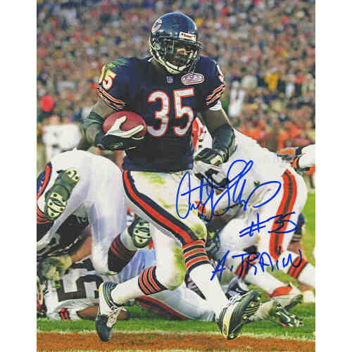 Anthony Thomas Signed Bears Action 8x10 w/A-Train