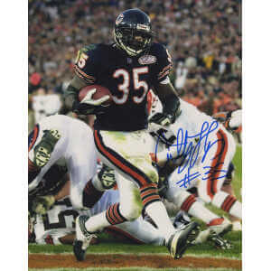 Anthony Thomas Signed Chicago Bears Rushing Action 8x10 Photo