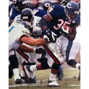 Anthony Thomas Signed Chicago Bears Action vs Jaguars 16x20 Photo w/ROY'01