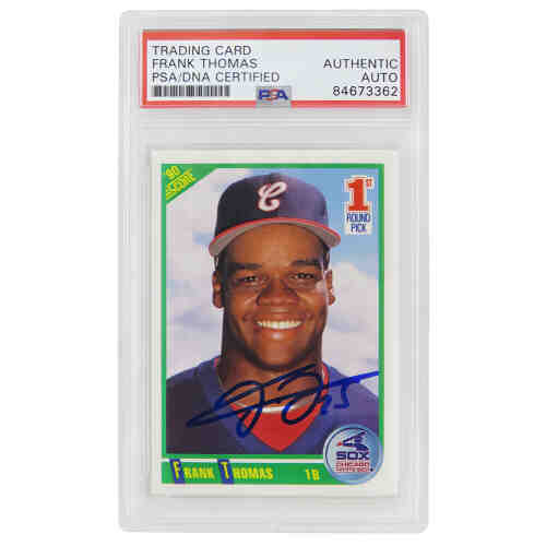 Frank Thomas Signed White Sox 1990 Score Rookie Card #663 (PSA/DNA Encapsulated)