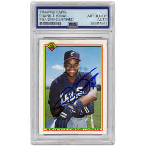 Frank Thomas Signed Chicago White Sox 1990 Bowman Rookie Baseball Card #320 - (PSA/DNA Encapsulated)