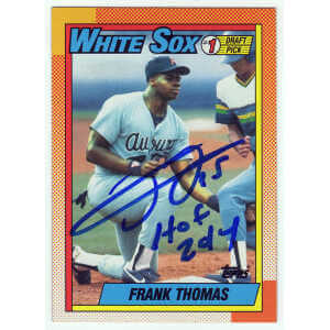 Frank Thomas Signed Chicago White Sox 1990 Topps Rookie Baseball Card #414 w/HOF 2014