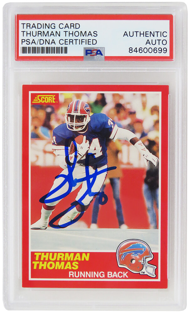 Thurman Thomas Signed Buffalo Bills 1989 Score Rookie Card #211- (PSA/DNA  Encapsulated) – Schwartz Sports Memorabilia