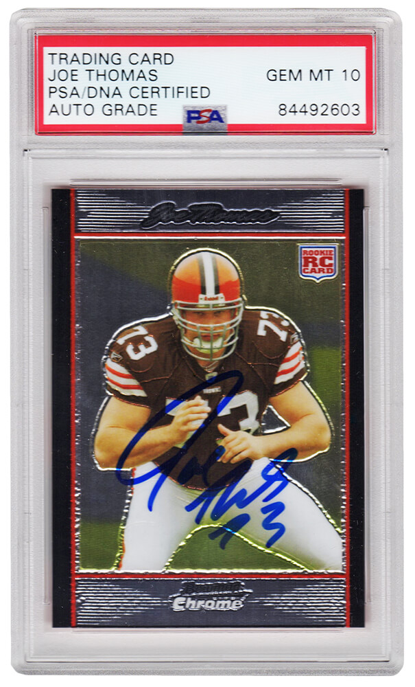 Joe Thomas Signed Autographed Cleveland Browns Psa/Dna Slabbed