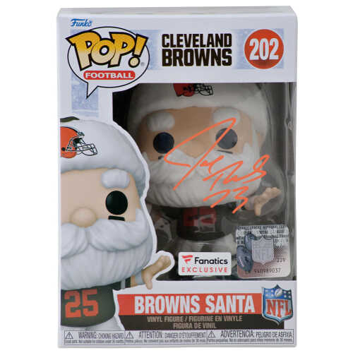 Joe Thomas Signed Cleveland Browns 'Santa' Funko Pop Doll #202