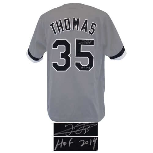 Frank Thomas Signed Grey Custom Jersey w/HOF 2014 - Image 2