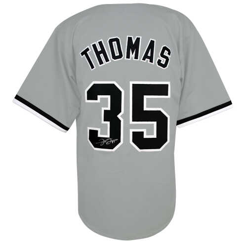 Frank Thomas Signed Grey Custom Jersey