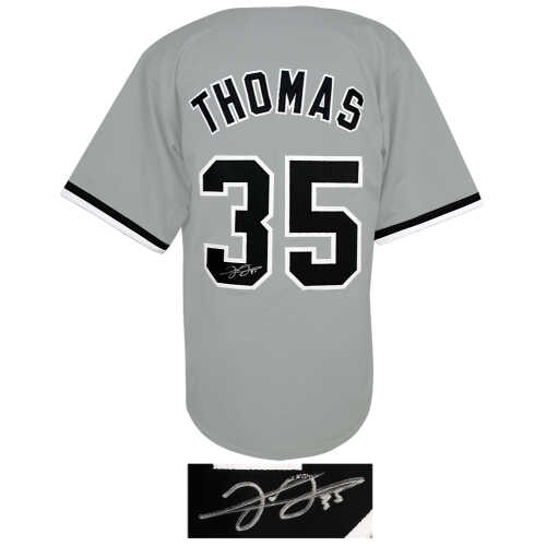 Frank Thomas Signed Grey Custom Jersey - Image 2