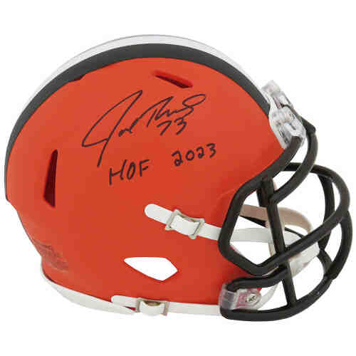 Joe Thomas Signed Cleveland Browns Riddell Speed Mini Helmet w/HOF 2023