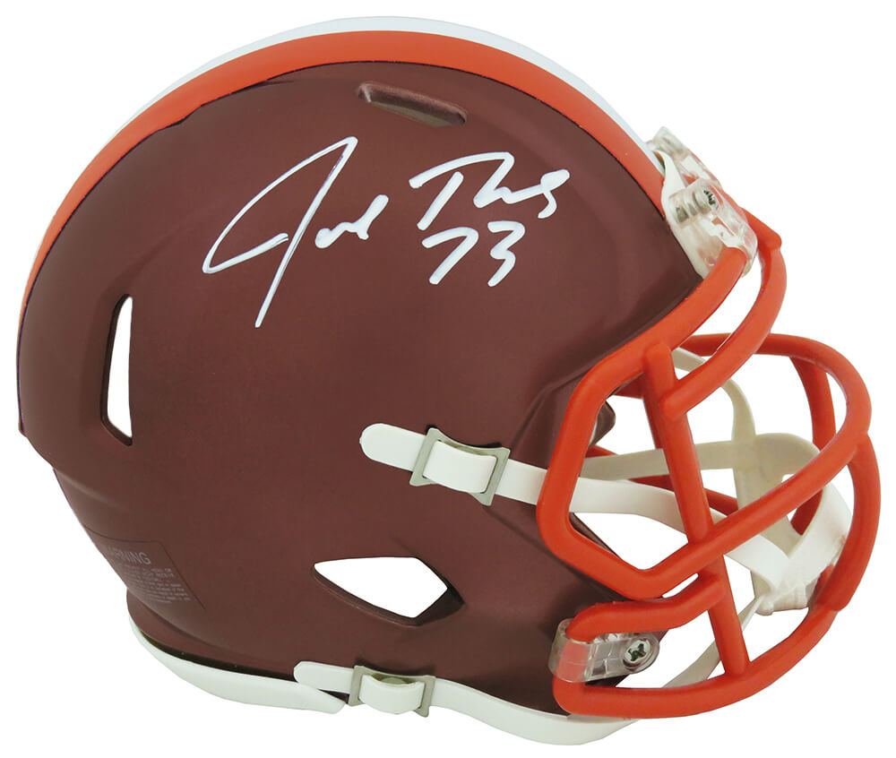 Joe Thomas Signed Cleveland Browns FLASH Riddell Speed Mini Helmet