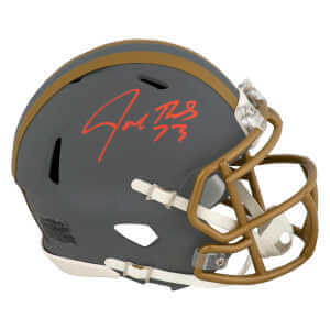 Joe Thomas Signed Cleveland Browns SLATE Riddell Speed Mini Helmet