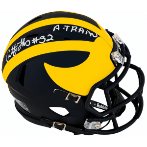 Anthony Thomas Signed Michigan Wolverines Riddell Speed Mini Helmet w/A-Train