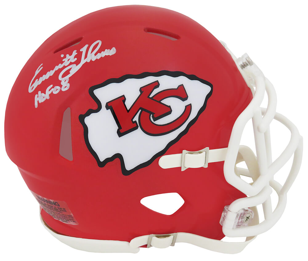 Emmitt Thomas Signed Kansas City Chiefs Riddell Speed Mini Helmet w/HOF'08  – Schwartz Sports Memorabilia