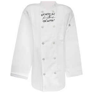 Larry Thomas Signed Chef Works White Chef Jacket w/The Soup Nazi, No Soup For You