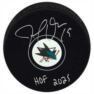 Joe Thornton Signed San Jose Sharks Logo Hockey Puck w/HOF 2025