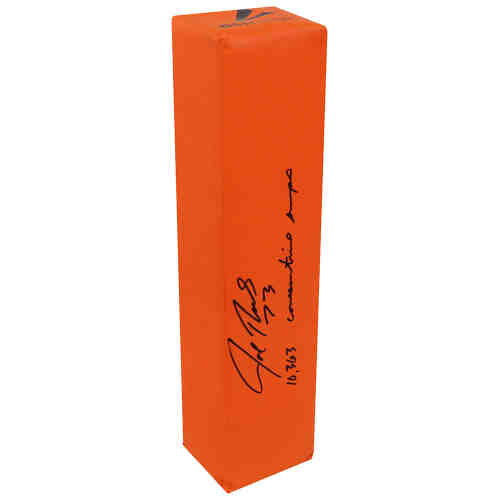 Joe Thomas Signed BSN Orange Endzone Pylon w/10,363 Consecutive Snaps