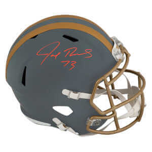 Joe Thomas Signed Cleveland Browns SLATE Riddell Full Size Speed Replica Helmet