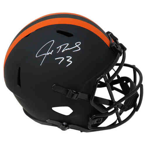 Joe Thomas Signed Cleveland Browns Eclipse Black Riddell Full Size Speed Replica Helmet