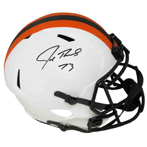 Joe Thomas Signed Cleveland Browns Lunar Eclipse White Matte Riddell Full Size Speed Replica Helmet