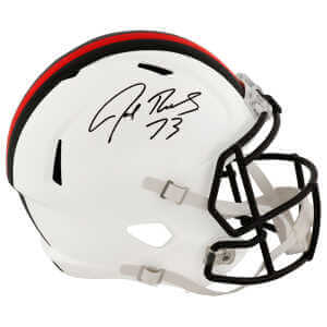 Joe Thomas Signed Cleveland Browns 2023 White Alternate Riddell Full Size Speed Replica Helmet