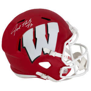 Joe Thomas Signed Wisconsin Badgers FLASH Riddell Full Size Speed Replica Helmet