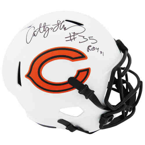 Anthony Thomas Signed Chicago Bears Lunar Eclipse Riddell Full Size Speed Replica Helmet w/ROY'01