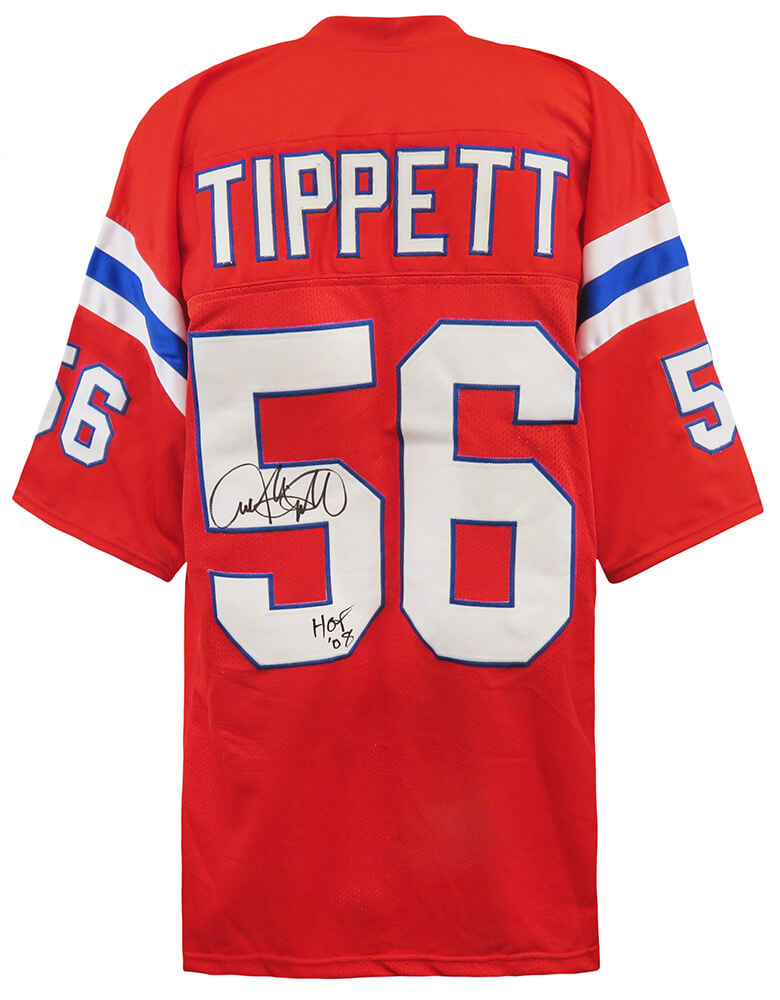 Andre Tippett Signed New England Patriots Jersey Inscribed HOF 08 (B –