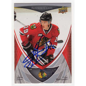 Jonathan Toews Signed 2007-08 Upper Deck NHL Hockey Rookie Box Set Hockey Trading Card #43