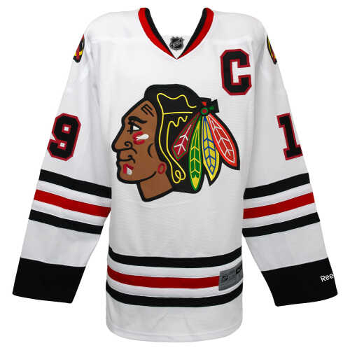 Jonathan Toews Signed Chicago Blackhawks White Reebok Premier Hockey Jersey - Image 3