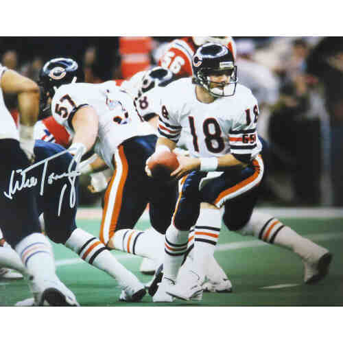 Mike Tomczak Signed Chicago Bears SB XX Action 8x10 Photo