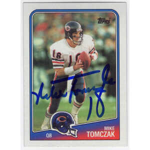 Mike Tomczak Signed Chicago Bears 1988 Topps Rookie Football Trading Card #70