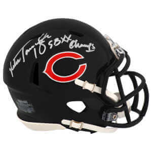 Mike Tomczak Signed Chicago Bears Riddell Speed Mini Helmet w/SB XX Champs
