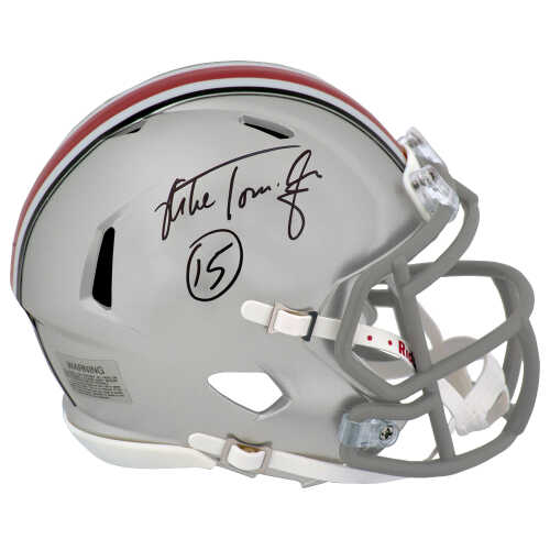 Mike Tomczak Signed Ohio State Buckeyes Riddell Speed Mini Helmet