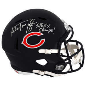 Mike Tomczak Signed Chicago Bears Riddell Full Size Speed Replica Helmet w/SB XX Champs