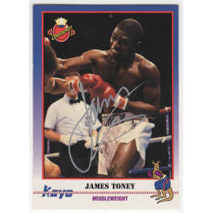 James Toney Signed 1991 Kayo Boxing Trading Card #180