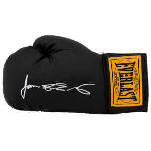 James Toney Signed Everlast Black Full Size Boxing Glove w/Lights Out