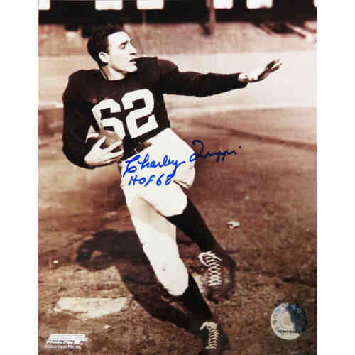 Charley Trippi Signed Cardinals B&W Pose With Football 8x10 Photo w/HOF'68