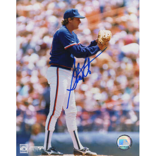 Steve Trout Signed Chicago Cubs Blue Jersey Pitching 8x10 Photo