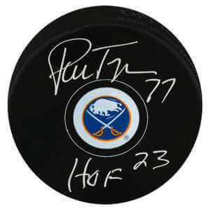 Pierre Turgeon Signed New York Islanders Medium Logo Hockey Puck