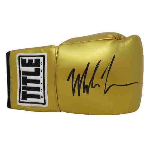 Mike Tyson Signed Title Gold Boxing Glove