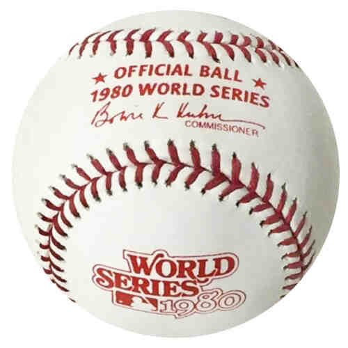 Rawlings Official 1980 World Series Baseball (Philadelphia Phillies vs Kansas City Royals)